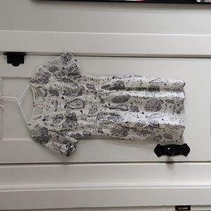 RARE MADEWELL LINEN MAP DRESS